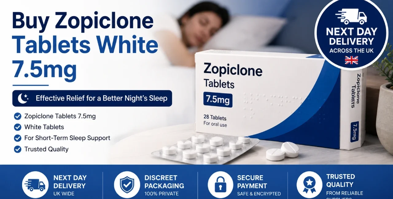 Buy Zopiclone Tablets White 7.5mg with Next Day Delivery in the UK